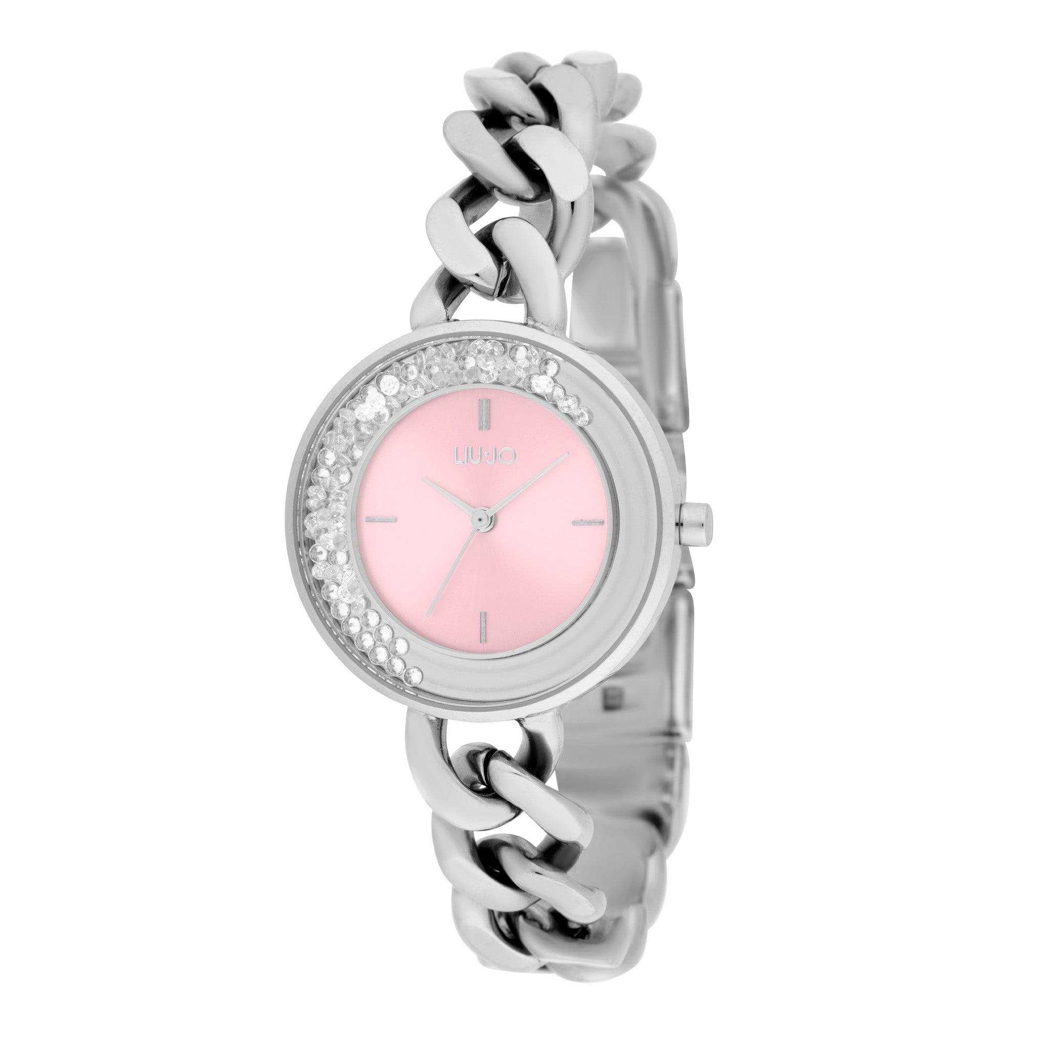 Liu.Jo Ura TLJ2240 Q. Analogna Dancing Chain- Silver/Pink